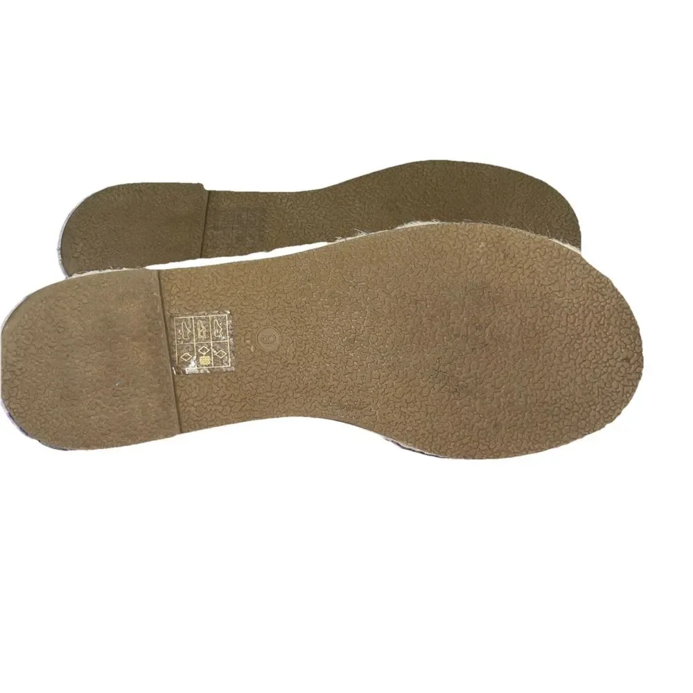 Urban Outfitters Espadrille Raffia Style Slide Sandals Size 9